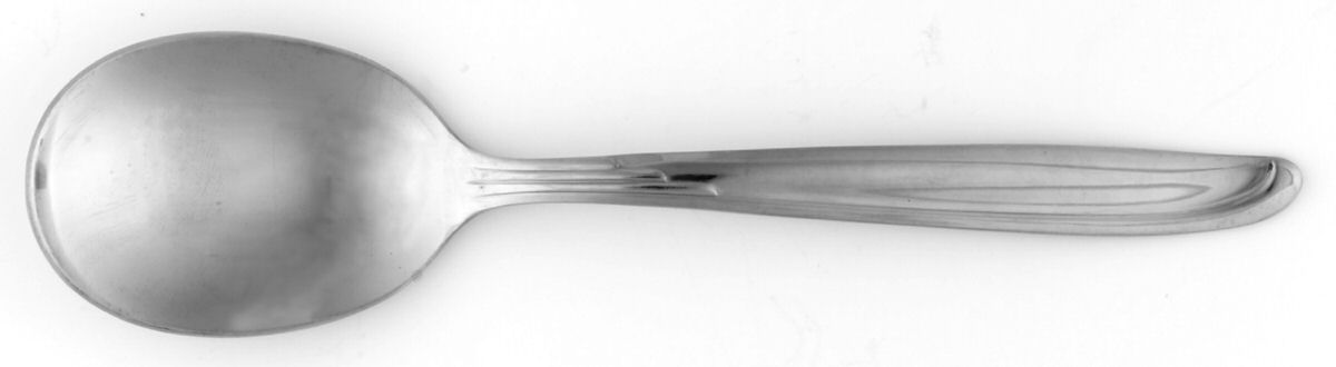 Sand Dune (Stainless, Groove Down Side) Sugar Spoon by Oneida Silver-1