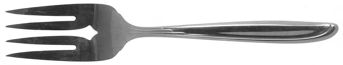 Sand Dune (Stainless, Groove Down Side) Medium Solid Cold Meat Serving Fork by Oneida Silver-1