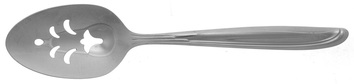 Sand Dune (Stainless, Groove Down Side) Pierced Tablespoon (Serving Spoon) by Oneida Silver-1
