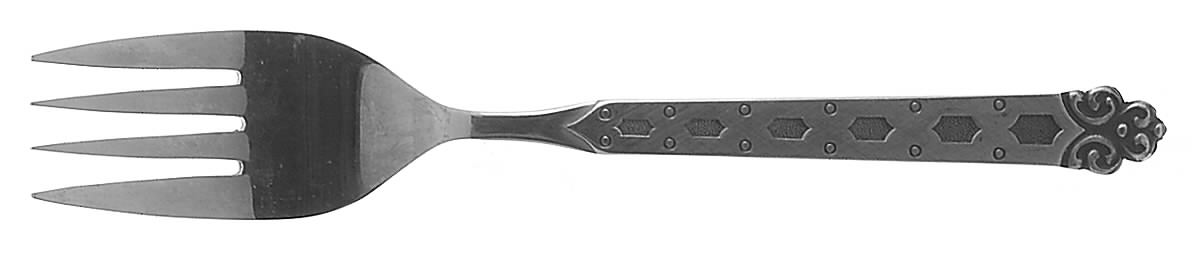San Francisco (Stainless) Medium Solid Cold Meat Serving Fork by Oneida Silver-1