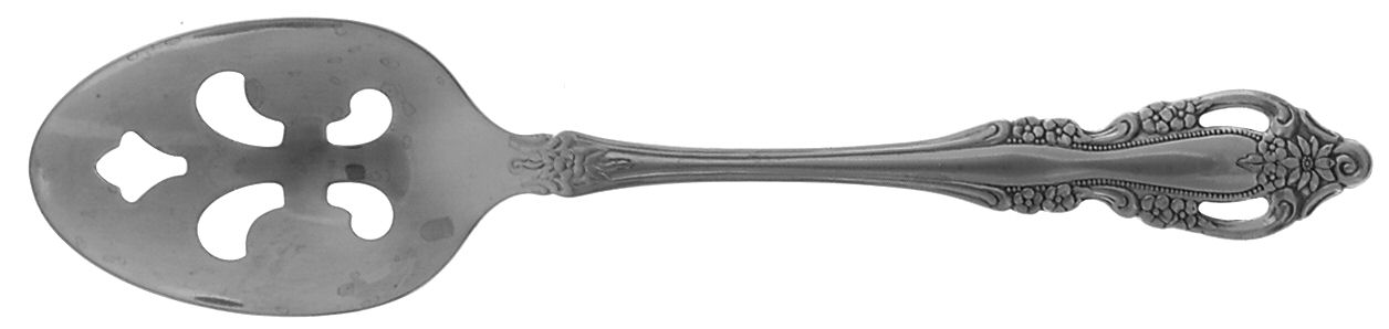 Samantha (Stainless) Pierced Tablespoon (Serving Spoon) by Oneida Silver-1