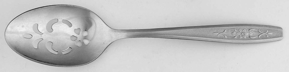 San Miguel (Stainless) Pierced Tablespoon (Serving Spoon) by Oneida Silver-1