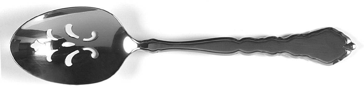 Satinique (Stainless, Community, Newer) Pierced Tablespoon (Serving Spoon) by Oneida Silver-1