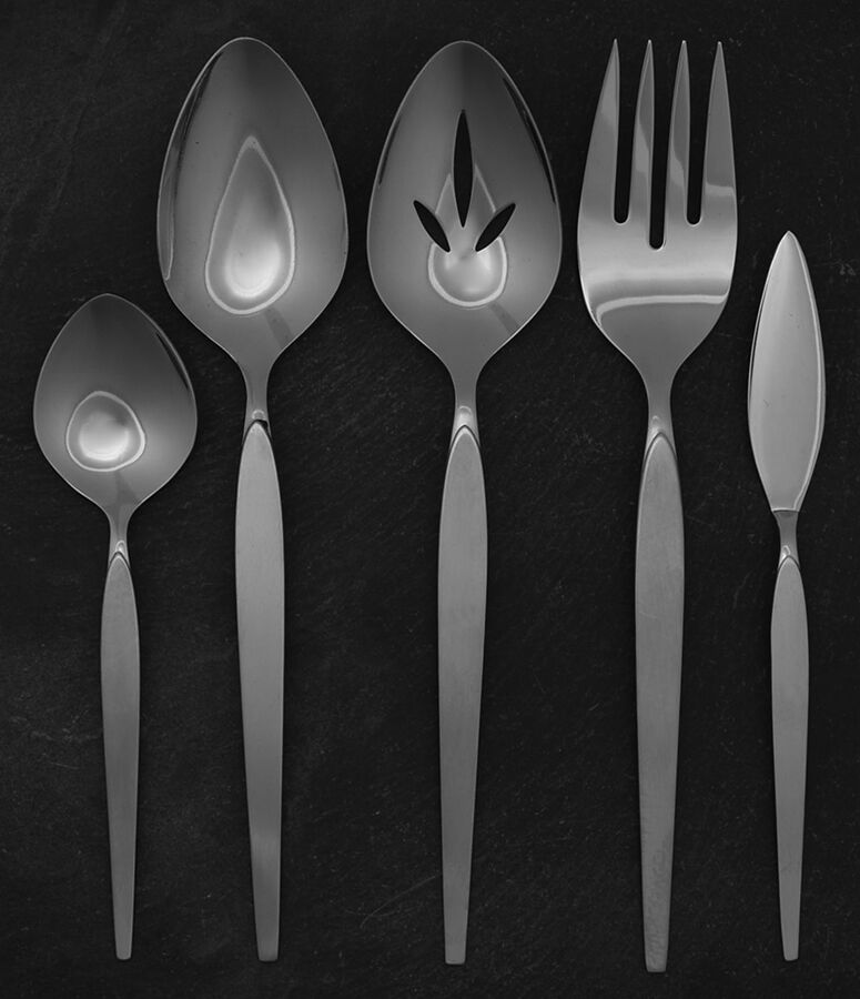 Satinique (Stainless, Older) 5 Piece Hostess Set by Oneida Silver-1