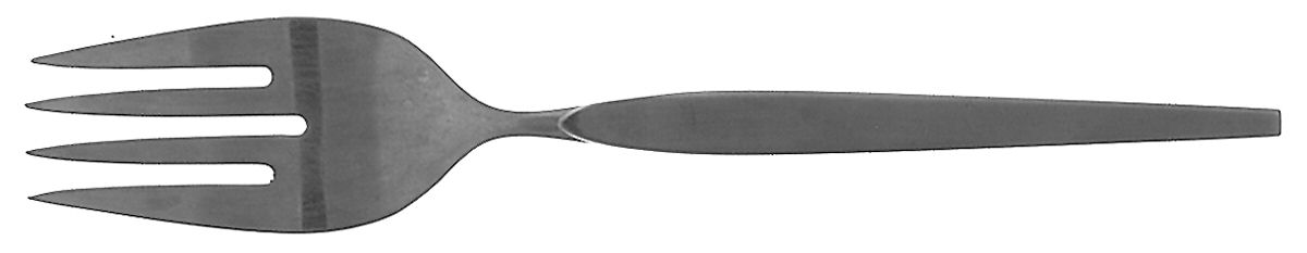 Satinique (Stainless, Older) Medium Solid Cold Meat Serving Fork by Oneida Silver-1