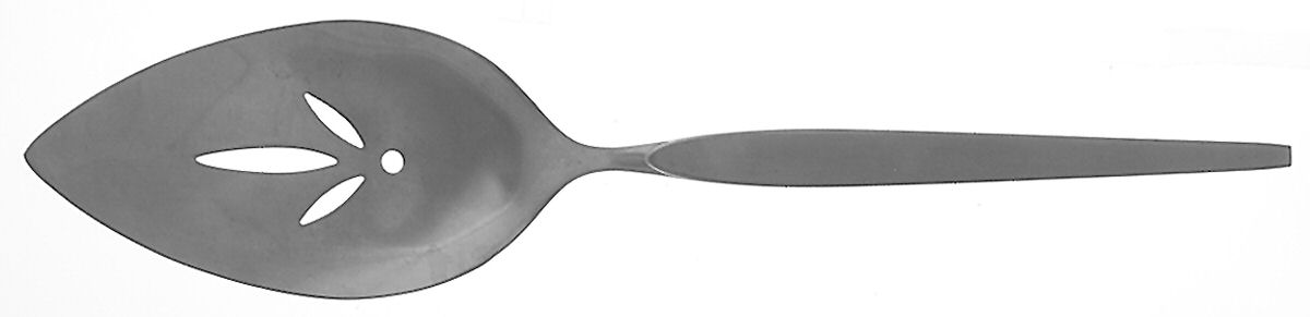 Satinique (Stainless, Older) Pierced All Stainless Pie Server by Oneida Silver-1