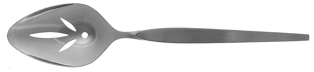 Satinique (Stainless, Older) Pierced Tablespoon (Serving Spoon) by Oneida Silver-1