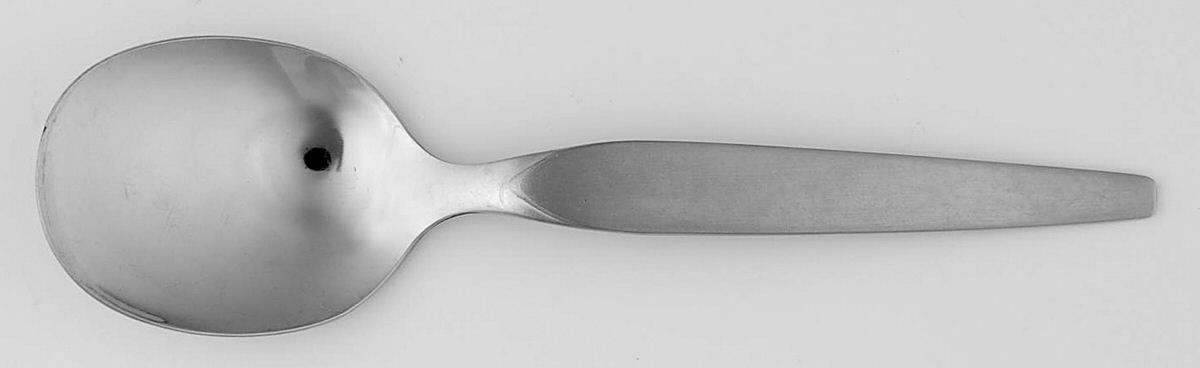 Satinique (Stainless, Older) Straight Handle Baby Spoon by Oneida Silver-1