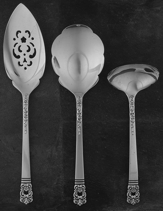 Scandinavia (Silverplate, 1970) 3 Piece Completer Set by Oneida Silver-1