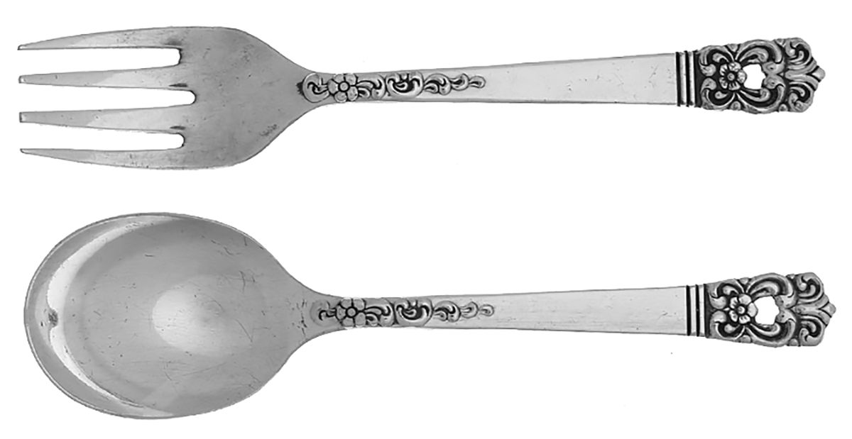 Scandinavia (Silverplate, 1970) 2 Pc Baby Set (BF, BS) by Oneida Silver-1