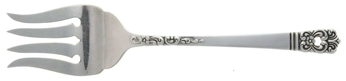 Scandinavia (Silverplate, 1970) Medium Solid Cold Meat Serving Fork by Oneida Silver-1