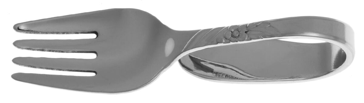 Sea Breeze (Stainless) Baby Fork with Curved Handle HC by Oneida Silver-1