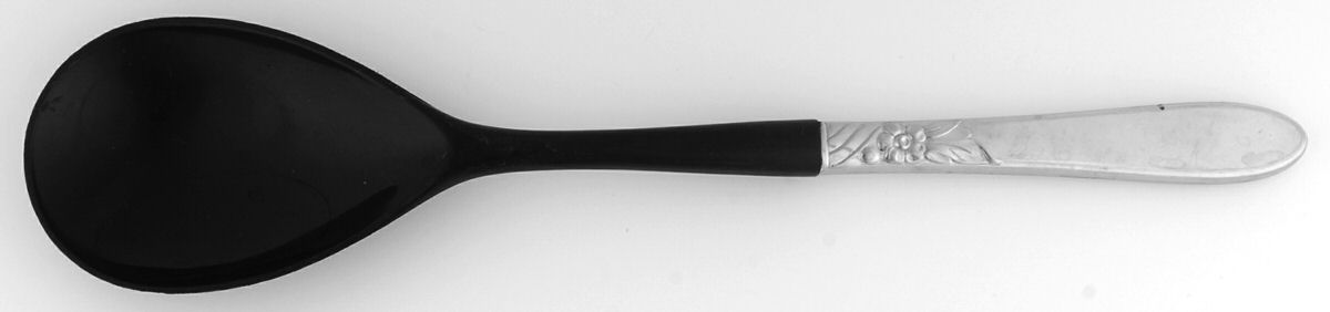 Sea Breeze (Stainless) Salad Serving Spoon with Plastic Bowl by Oneida Silver-1