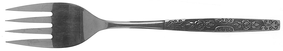 Secret Fling (Stainless) Medium Solid Cold Meat Serving Fork by Oneida Silver-1