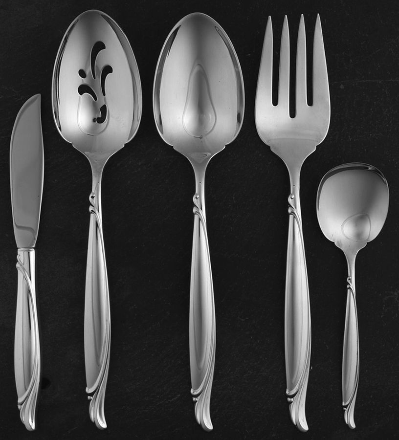 Sentimental (Sterling, 1960) 5 Piece Hostess Set by Oneida Silver-1