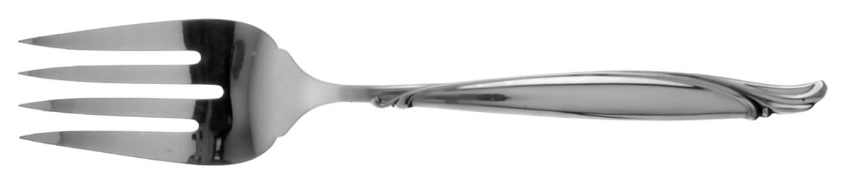 Sentimental (Sterling, 1960) Medium Solid Cold Meat Serving Fork by Oneida Silver-1