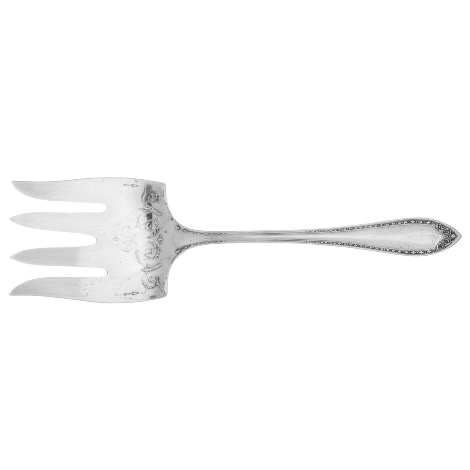 Sheraton (Silverplate, 1910) Solid Salad Serving Fork by Oneida Silver-1