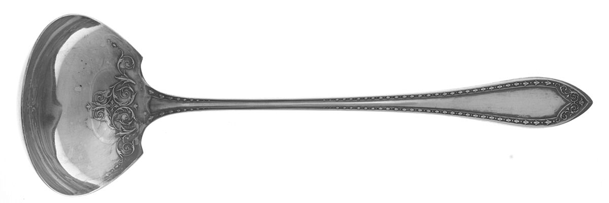 Sheraton (Silverplate, 1910) Solid Soup Ladle by Oneida Silver-1