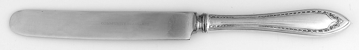 Sheraton (Silverplate, 1910) Blunt Hollow Handle Knife W/Bolster by Oneida Silver-1