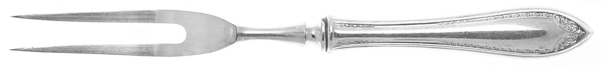 Sheraton (Silverplate, 1910) Small Steak Carving Fork with Stainless Prongs by Oneida Silver-1