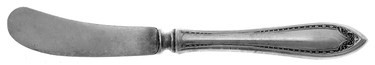Sheraton (Silverplate, 1910) Hollow Handle Paddle Butter Spreader (Solid) by Oneida Silver-1