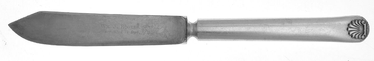 Shell (Silverplate, 1898) Individual Fruit Knife with Silverplate Blade by Oneida Silver-1