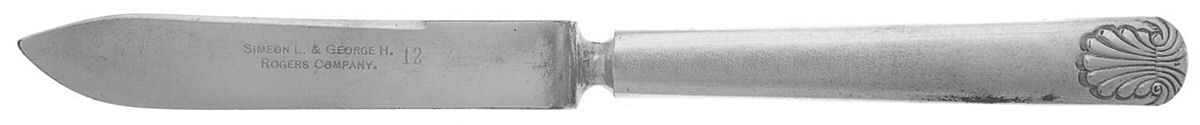 Shell (Silverplate, 1918) Individual Solid Fruit Knife by Oneida Silver-1