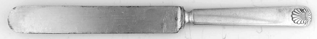 Shell (Silverplate, 1918) Blunt Solid Knife by Oneida Silver-1