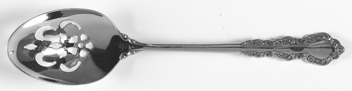 Shelley (Stainless) Pierced Tablespoon (Serving Spoon) by Oneida Silver-1