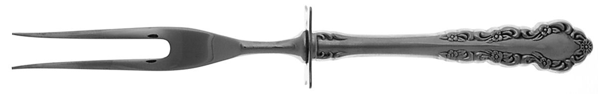 Shelley (Stainless) Small Steak Carving Fork with Stainless Prongs by Oneida Silver-1