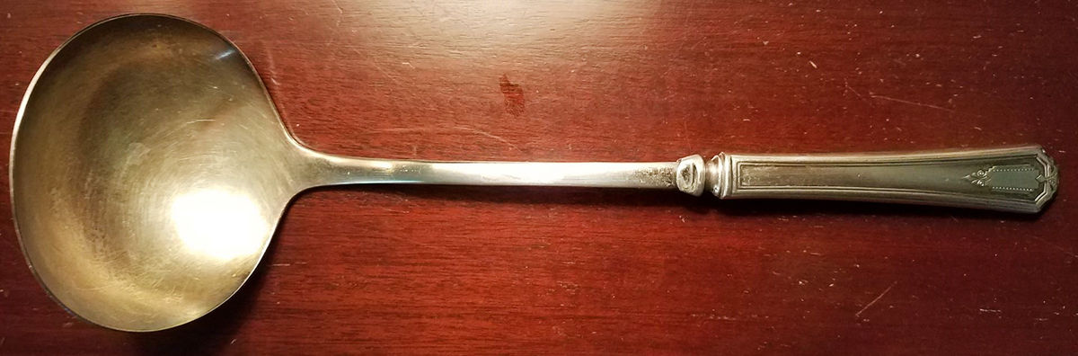 Shelton (Silverplate, 1935) Hollow Handle Soup Ladle with Solid Bowl by Oneida Silver-1