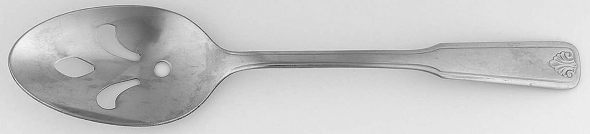Shelton (Stainless) Pierced Tablespoon (Serving Spoon) by Oneida Silver-1