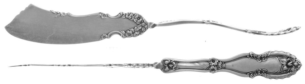Sherwood (Silverplate, 1913) Flat Twisted Handle Master Butter Knife by Oneida Silver-1
