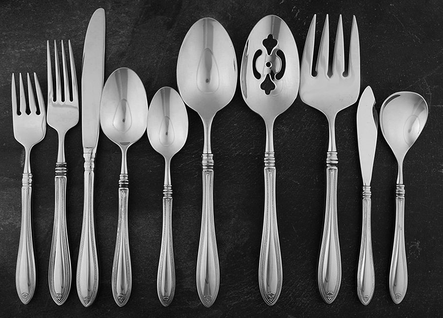 Sheraton (Stainless) 45 Piece Starter Set by Oneida Silver-1
