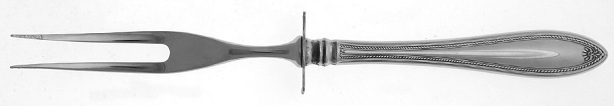 Sheraton (Stainless) Small Steak Carving Fork with Stainless Prongs by Oneida Silver-1