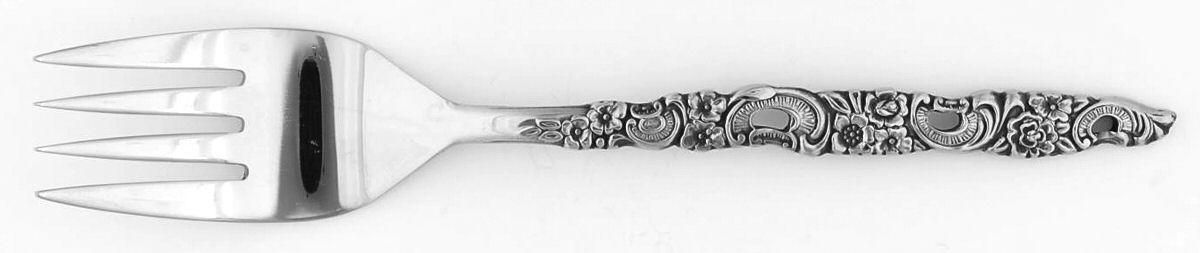 Shangri La (Stainless) Medium Solid Cold Meat Serving Fork by Oneida Silver-1