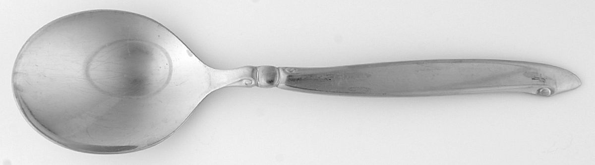 Shoreline (Stainless, Glossy Finish) Round Bowl Soup Spoon (Cream Soup) by Oneida Silver-1