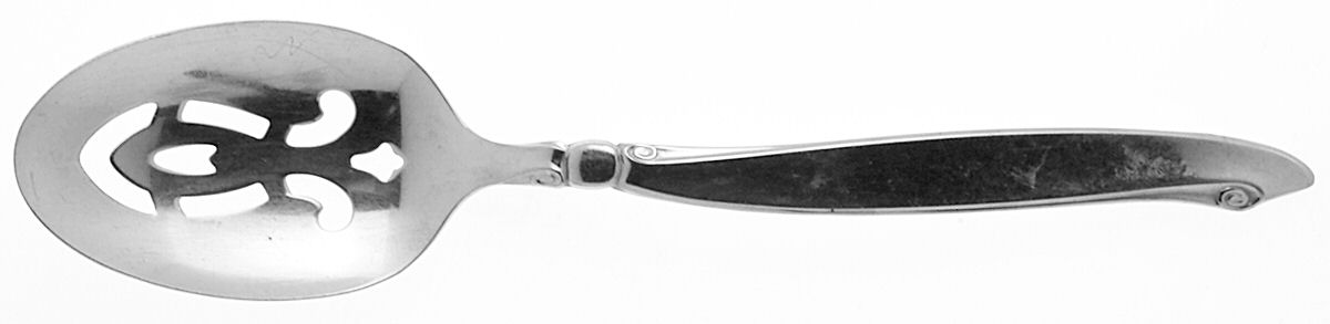 Shoreline (Stainless, Glossy Finish) Pierced Tablespoon (Serving Spoon) by Oneida Silver-1