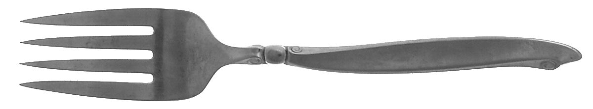 Shoreline (Stainless, Satin Finish) Medium Solid Cold Meat Serving Fork by Oneida Silver-1