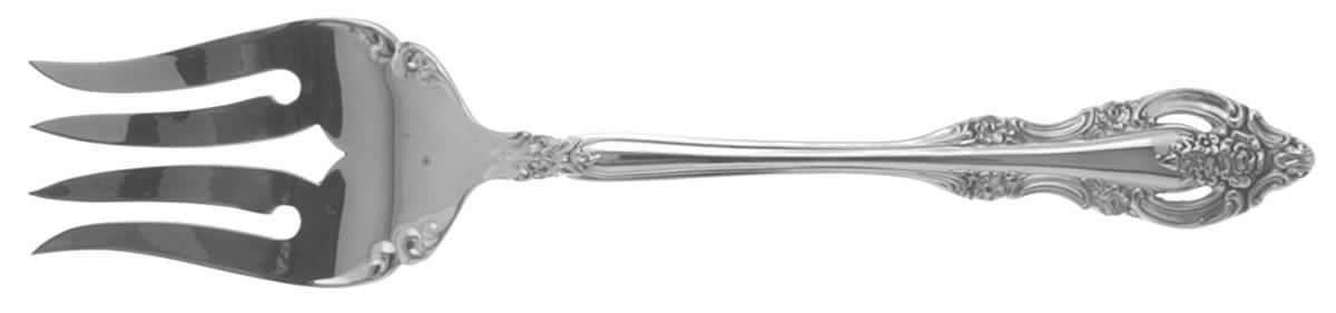 Silver Artistry (Silverplate, 1965) Medium Solid Cold Meat Serving Fork by Oneida Silver-1