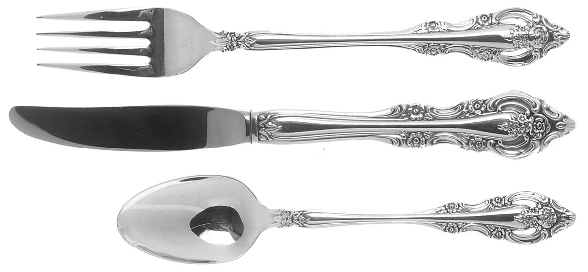Silver Artistry (Silverplate, 1965) 3 Pc Youth Set (FSYS, BSYKSI, YF) by Oneida Silver-1
