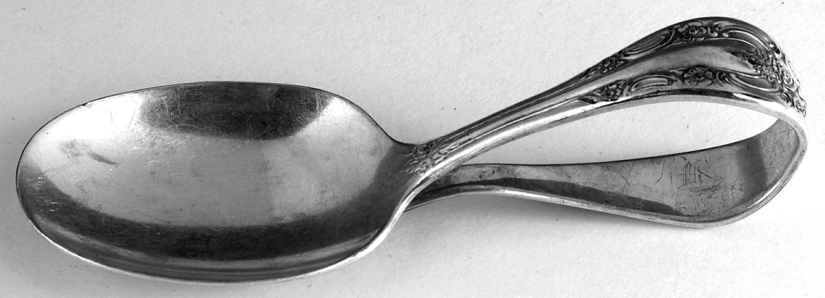 Silver Artistry (Silverplate, 1965) Curved Handle Baby Spoon by Oneida Silver-1