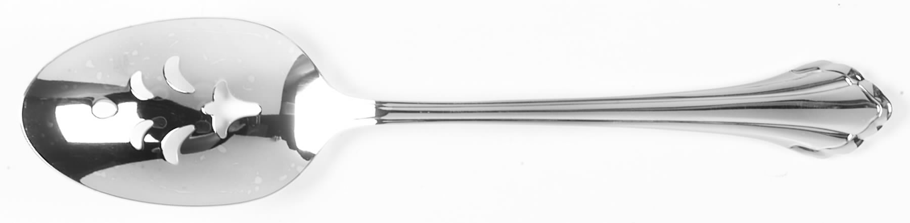 Silver Clarette (Silverplate) Pierced Tablespoon (Serving Spoon) by Oneida Silver-1