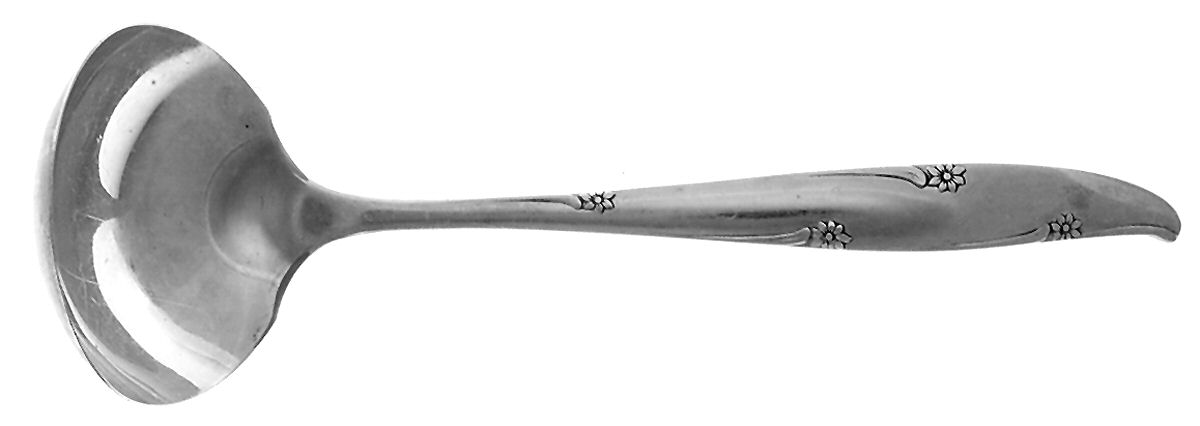 Silver Flower (Silverplate, 1960) Solid Gravy Ladle by Oneida Silver-1