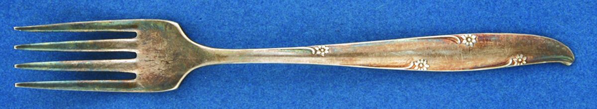 Silver Flower (Silverplate, 1960) Youth Fork by Oneida Silver-1