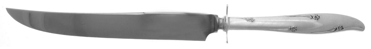 Silver Flower (Silverplate, 1960) Small Steak Carving Knife with Stainless Blade by Oneida Silver-1