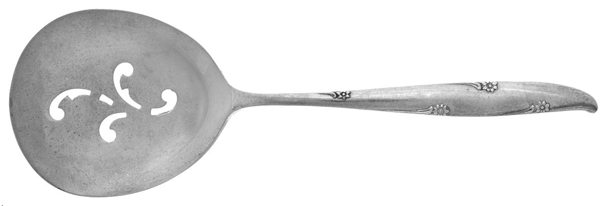 Silver Flower (Silverplate, 1960) Tomato Server, Solid Piece by Oneida Silver-1
