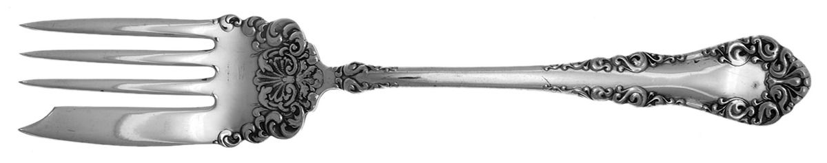 Simeon No. 1 (Silverplate, 1907) Small Solid Cold Meat Serving Fork by Oneida Silver-1