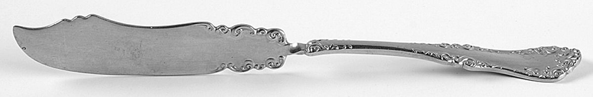 Simeon No. 1 (Silverplate, 1907) Flat Twisted Handle Master Butter Knife by Oneida Silver-1