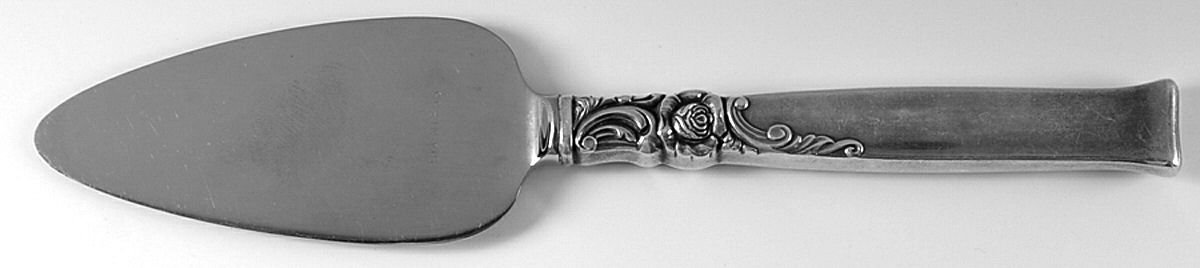 Silver Rose (Sterling, 1956) Cheese Server with Stainless Blade by Oneida Silver-1